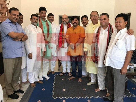 After destroying Tripura Congress, Trinamool, finally Sudip Barman & Co. jump into BJP's lap : Barman faction met BJP Chief Amit Shah at New Delhi, MLAs' joining on Monday